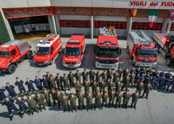 Firefighters protecting the land